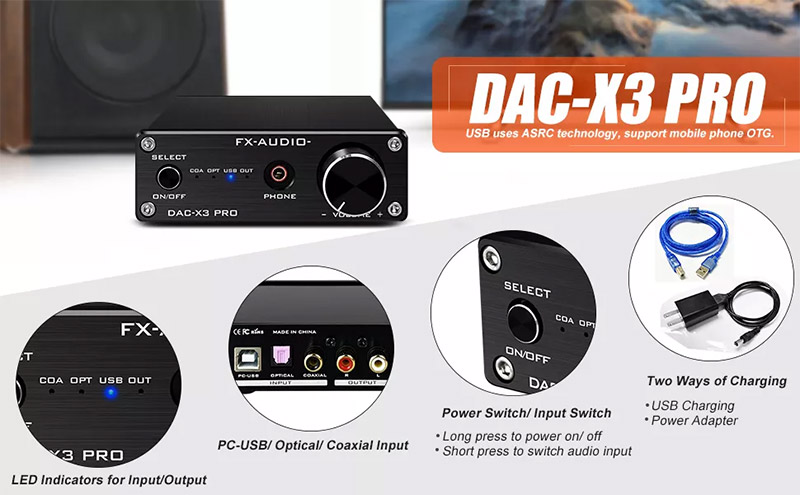 DAC FX Audio X3 Pro - Thiết kế nhỏ gọn, âm thanh chính xác